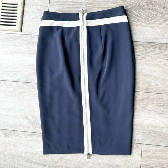 Rag & Bone  Navy Ivory Contrasting Colour Midi Skirt - Picture 11 of 11